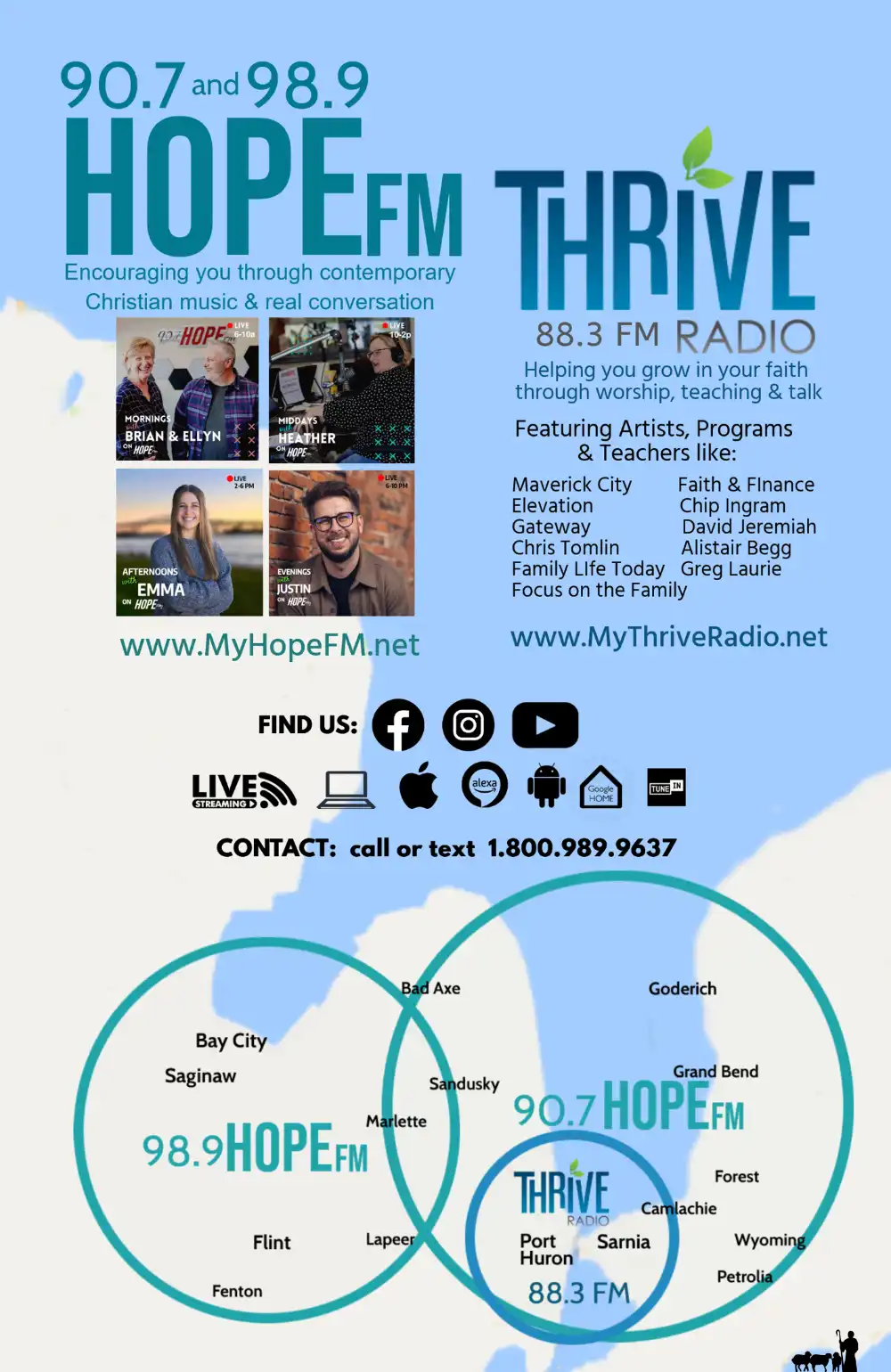 021 KL26 90.7fm Hope 88.3fm thrive